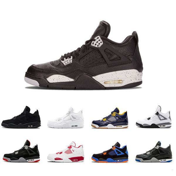 

4 4s men basketball shoes pure money premium black cat white cement bred fire red fear alternate sports shoes sneakers