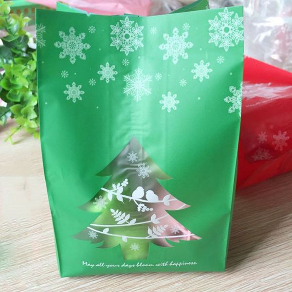 

50pcs merry christmas kraft paper bag cookie packaging bags for biscuits snack candy christmas party decoration