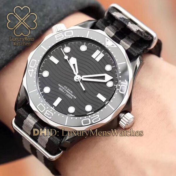 

sports watches 210.92.44.20.01.002 8806 nylon strap 316l steel 300 meters automatic movement designer watch montre de luxe relÃ³gio de luxo, Slivery;brown
