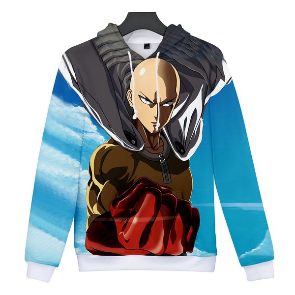 

one punch man hoodie sweatshirt anime clothes, Black