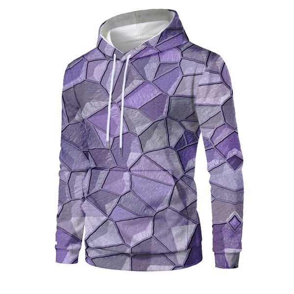 

mens designer geometry 3d digital printing hat pullover sweater couple baseball suit, Black