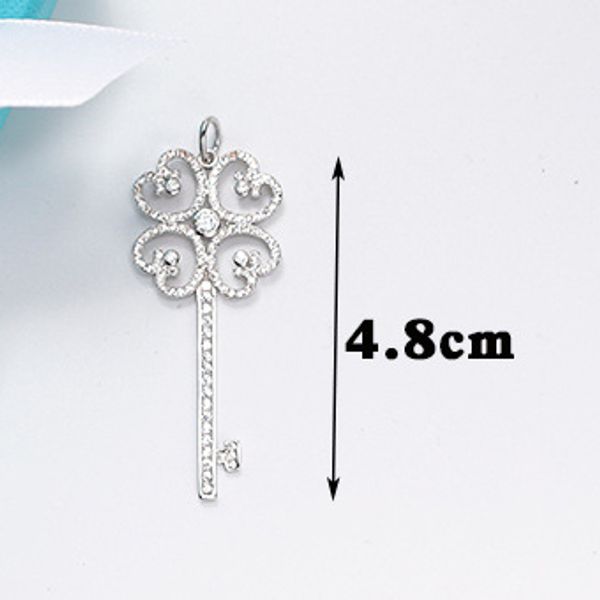 

women crown key necklace solid imported 925 sterling silver plated classic lover jewelry