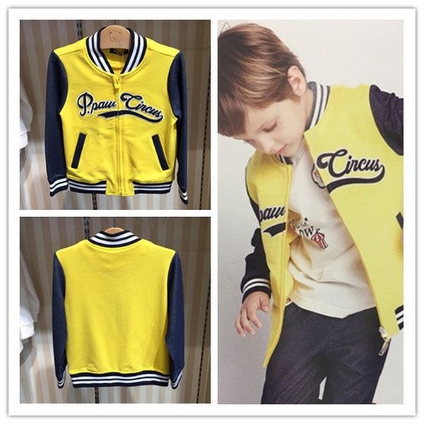 

spring autumn boys' baseball jacket coat, Blue;gray