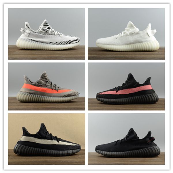 

2 36 46 designer kanye v classical mens women running shoes black white bred fashion sport sneakers - with box outdoor shoes