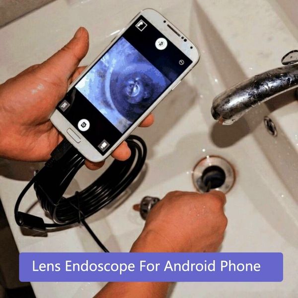 

6 led waterproof 1.5m 7mm lens endoscope inspection camera for android phone