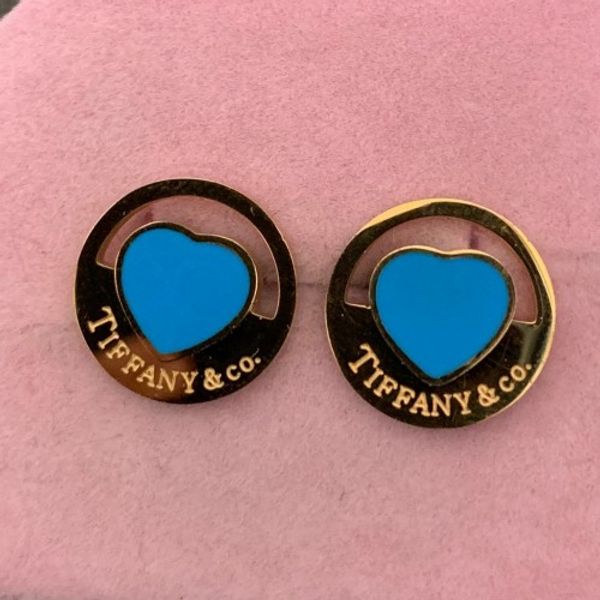 

2019 lovely de igner brand ro e gold blue pink heart tud ear fa hion titanium teel ummer earring for women girl whole ale