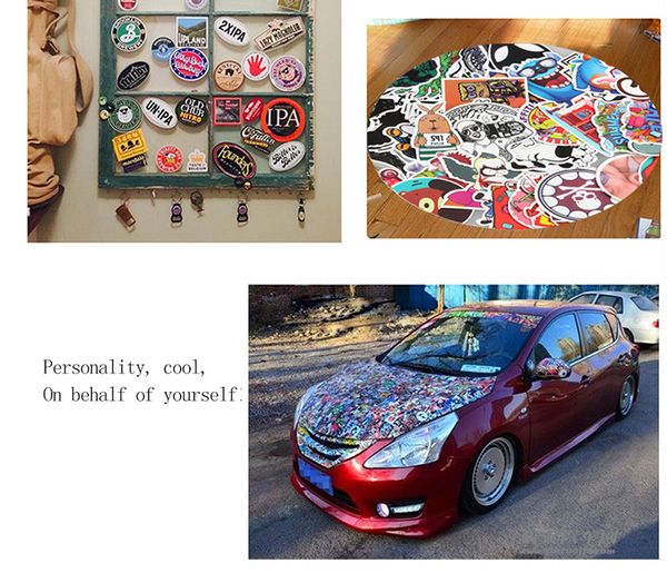 

100шт прохладный стикер diy украшения фильм для сотового телефона для ip гитары путешествия чехол наклейка двери ноутбук багаж автомобиль ве