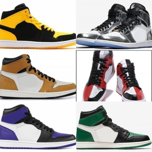 

2019 new fashion1 high og bred toe banned game royal basketball shoes men 1s 3 shattered backboard shadow sneakers with box