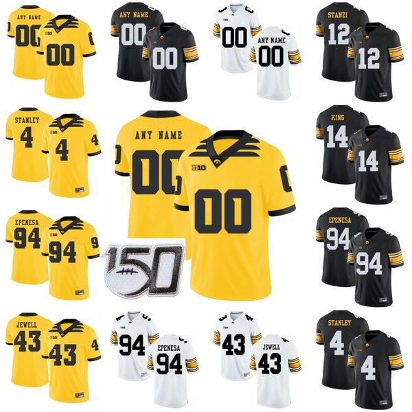 

iowa hawkeyes football jerseys kids youth mekhi sargent jersey josh jackson brandon smith kristian welch tyrone tracy jr. custom stitched, Black