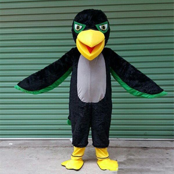 2018 Venda direta da fábrica animal pêlo longo Águia do traje da mascote dos desenhos animados do traje Eagle Bird Mascotte Mascota Outfit Suit Adulto Tamanho do vestido extravagante