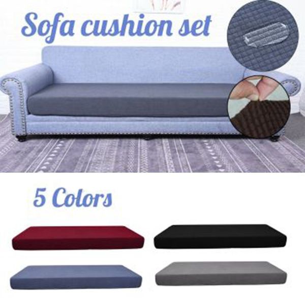 

single waterproof elastic pillow cover sofa seat cushion cover couch slipcovers protector pillow case cushion home decor