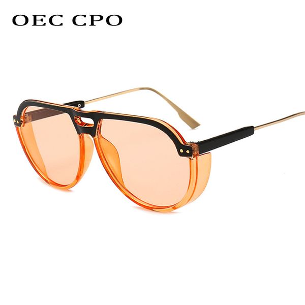 

oec cpo негабаритных панк рамка мужчины солнцезащитные очки goggle женщины роскошные оттенки бренд очки дизайнер мода женский uv400l33, White;black