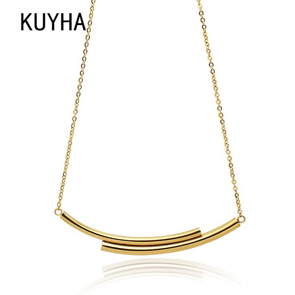 

stainless steel necklace for women classic selling minimalist simple geometric everyday wear jewelry sweater accessories, Golden;silver