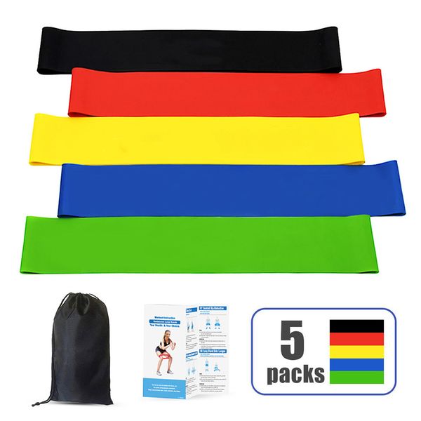 

workout bands fitness equipment exercise 5 resistance loop bands set of with carry bag for legs butt arms yoga fitness pilates