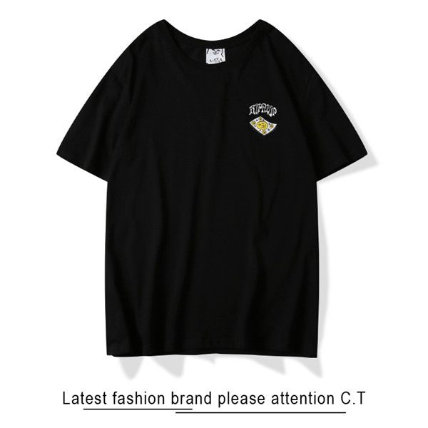 

summer fashion embroidery designer t-shirt short sleeve shirt clothes jeans us crime stripe t-shirt ~~#ss9, Gray