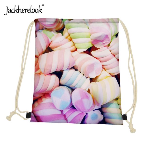 

jackherelook cotton candy kids girls cinch sack drawstring bags small fashion women travel shopping storage bag canvas package