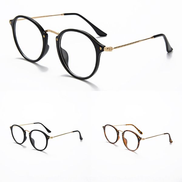 

2019 wen yifeng full frame cute glasses frame student fashion plain glasses, Silver