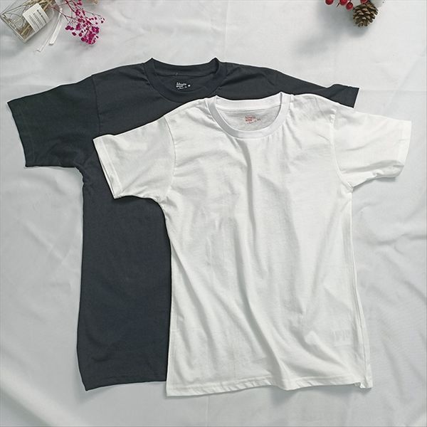 

live welfare 18.8 solid color t-shirt black and white pure cotton all-match outdoor wear women thin 2020