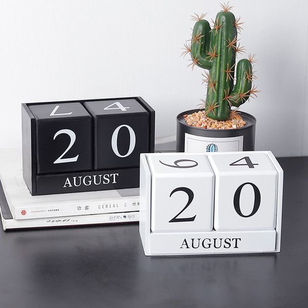 

gnhyll vintage wooden advent table desk calendar wood block planer permanent deskorganizer agenda