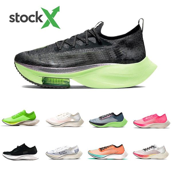 

nike air zoom alphafly next% vaporfly next% mens running shoes zoom ekiden valerian blue ribbon sail pink men women sports designer sneaker, White;red