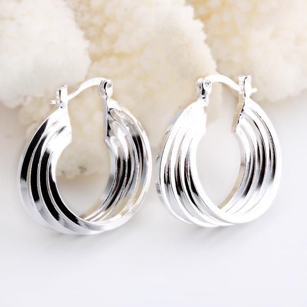 

оптовая продажа-самая низкая цена рождественский подарок стерлингового серебра 925 пробы модные серьги e157, Silver