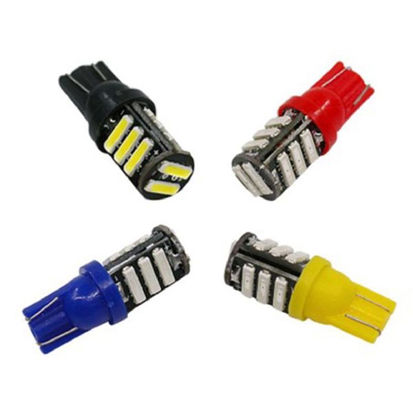 

ysy 100pcs automobile ultra bright width lamp 7020 7014 t10 11 smd bulbs reading lights w5w license plate light