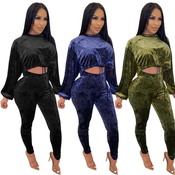 

two piece dress solid color diamond fleece drawstring two-piece set, White