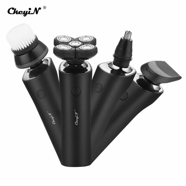 

ckeyin 4 in 1 men electric razor with 5 blades men usb rechargeable nose trimmer electric shaver body groomer