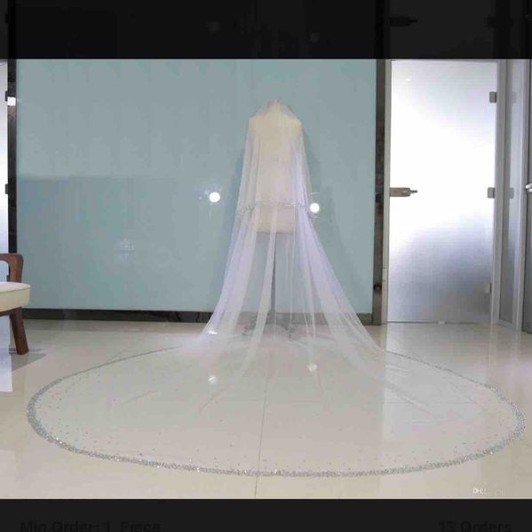 

two layers bling bling crystal bridal veil two layers 2021 with comb formal wedding ladies hair accessories face veil, Black