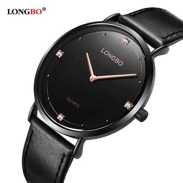 

longbo fashion lovers simple watches luxury leather men women watches casual couple watches waterproof hombre mujer gifts 5056, Slivery;brown