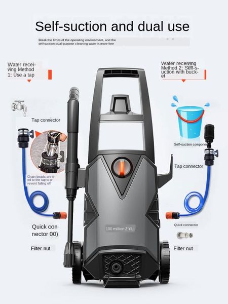 

car wash machine artifact ultra high pressure household 220v portable brush car water pump grab automatic