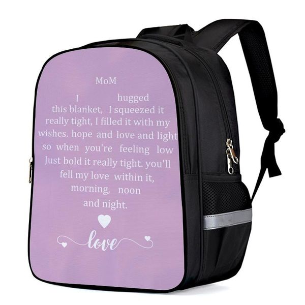 

mothers day text expression pink background backpack kids school bags men women travel backpacks for teenage girls boys
