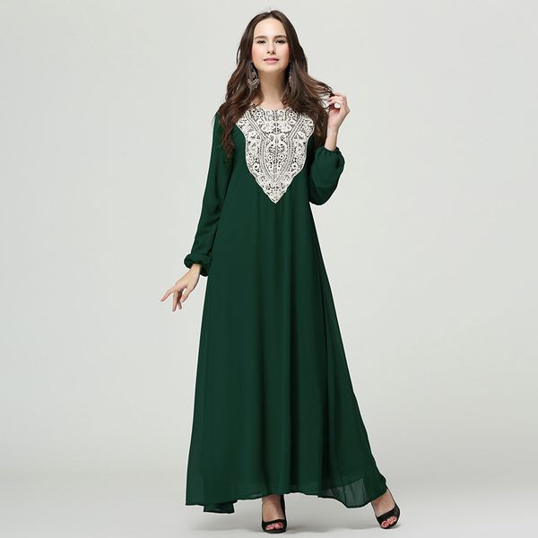 

siskakia этнический шифон длинное платье весна 2020 краткое elegant white lace хит цвет лоскутное maxi линия платья с длинным рукавом розовы, Black;gray