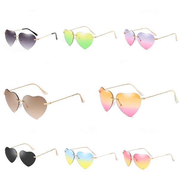 

2020-womens and mens most modern beach sunglass plastic classic style heart-shaped sunglasee 17 color #53880, White;black