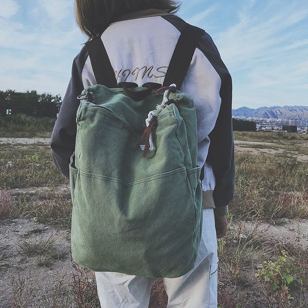

college style literature and art large capacity schoolbag men and women backpack korean-style new style backpack
