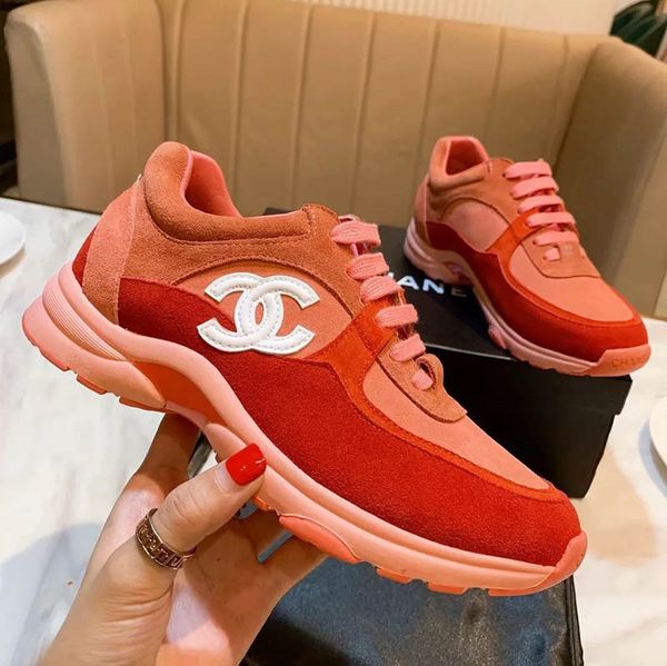 

Новое поступление женская роскошь C дизайнер Повседневная обувь смешать цвет зам