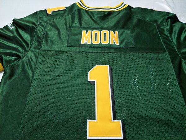 

custom men youth women vintage eskimos #1 warren moon football jersey size s-4xl or custom any name or number jersey, Black