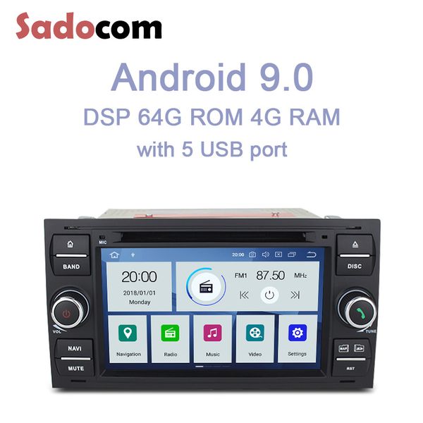 

px6 ips 2 din android 9.0 car dvd player 6 core 64gb 4gb autoradio for galaxy fusion c-max s-max focus mondeo c s max kuga