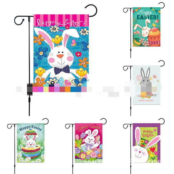 

пасхой баннер банни burlap флаг 30 * 45см пасха баннеры главной сад льняных баннеры высокого качество флаги украшение сад a02