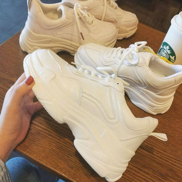 

women shoes 2020 spring casual breathable sneakers leather shoes woman summer white women fitness zapatos de mujer, Black