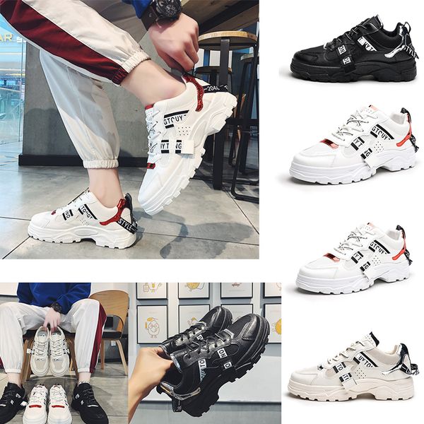 

size 39-44 women men running shoes triple white black brown breathable net surface comfortable trainer sport designer sneakers