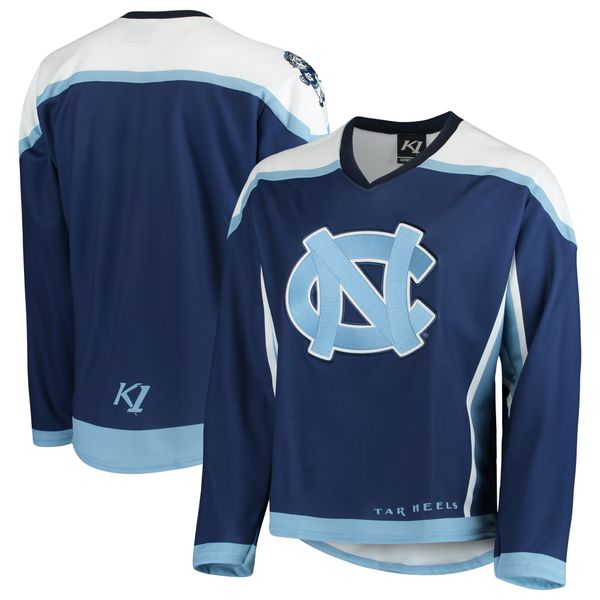 

men's north carolina noah friedman kyle olivera joshua carlson patrick kramer navy blue unc college hockey jersey, Black