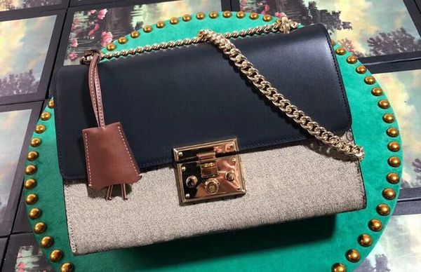 

women 5a 409486 30cm padlock medium shoulder bag,key leather holder,lock closure,with dust bag dhl ing