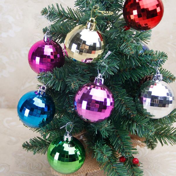 

6pcs christmas balls mirror reflective party diy hanging decoration l mall bright ball holiday home party decor supplies