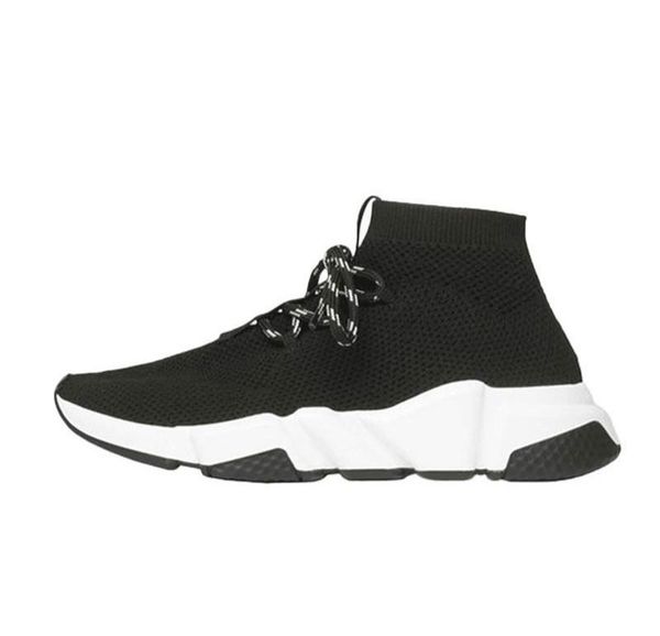 

lace-up luxury designer casual sock shoes lace up speed trainer brand red triple black brand fashion socks trainer sports sneakers 36-45 l14