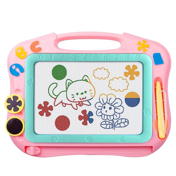 

children's magnetic drawing board, writing board, graffiti erasable, portable, easy to carry, pink
