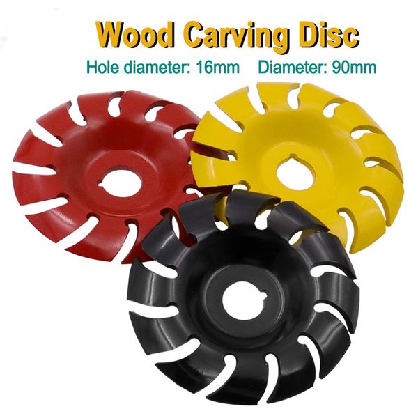 

1pcs 12 teeth 65mm grinding disc 90x16mm polished hole grinding bark root carving angle saw blade