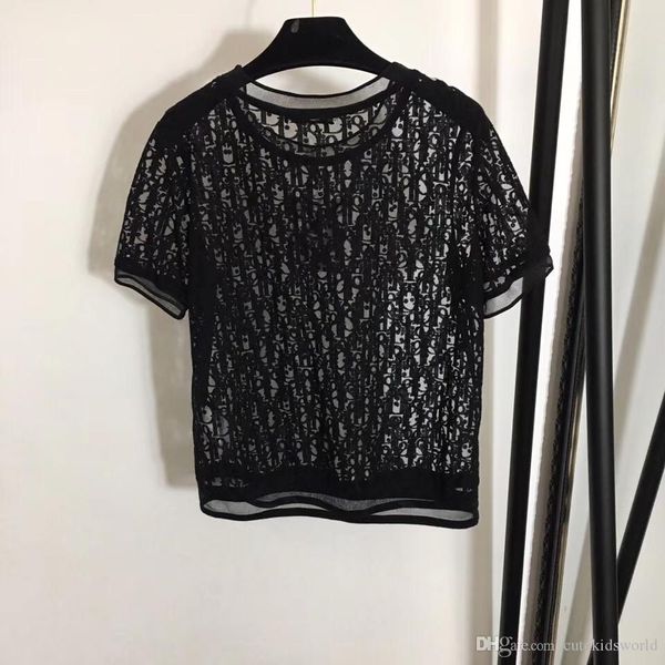

2020 new arrival summer o neck short sleeve tees perspective poleras t shirt luxury black t-shirt, White