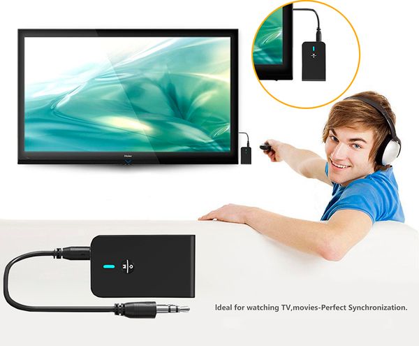 

tv home sound system speaker 2 in 1 transmitter receiver bluetooth wireless bluetooth adapter 3.5mm audio receiver for samsung note10