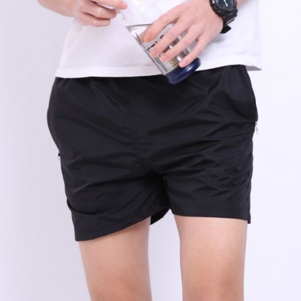 

men sports shorts solid color breathable loose beach pants for summer th36, White;black